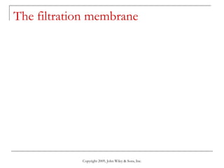 Copyright 2009, John Wiley & Sons, Inc.
The filtration membrane
 