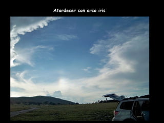 Atardecer con arco iris 