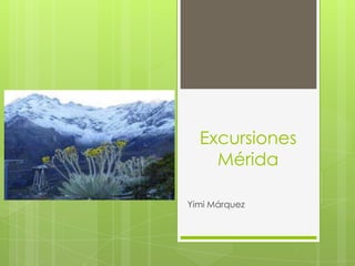 Excursiones
Mérida
Yimi Márquez
 