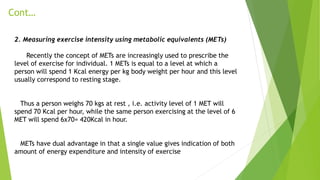 Mets Level Exercise EXERCISE & HEALTHY LIFESTYLE, YOGA | PPTX