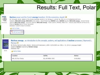 Results: Full Text, Polar

 