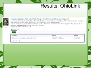 Results: OhioLink

 