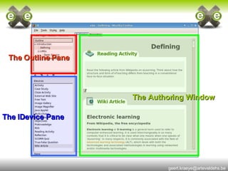 The Outline Pane The Authoring Window The IDevice Pane 