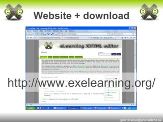 Website   + download http://www.exelearning.org/ 