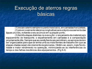 Execução de aterros regrasExecução de aterros regras
básicasbásicas
 