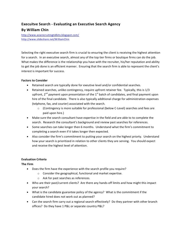 Retained Search Agreement Template from image.slidesharecdn.com