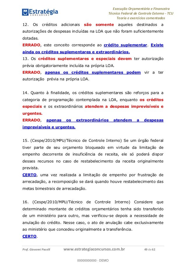 Cursos tcu