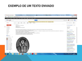 EXEMPLO DE UM TEXTO ENVIADO
 