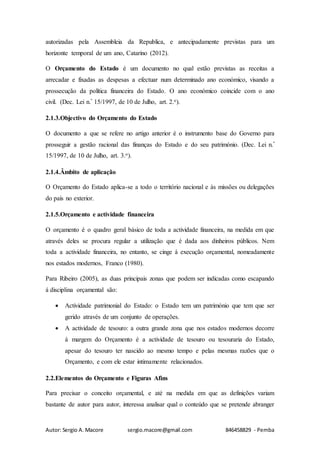 Execução orçamental | DOCX