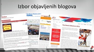 Izbor objavljenih blogova
 