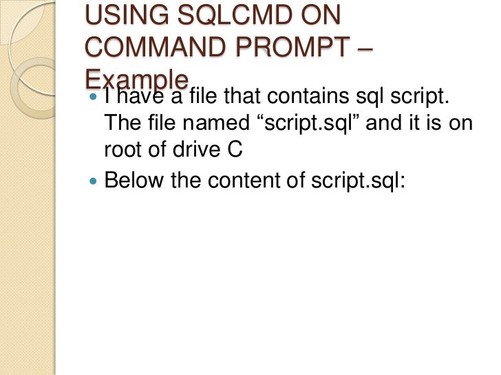 how execute sql prompt how execute sql prompt