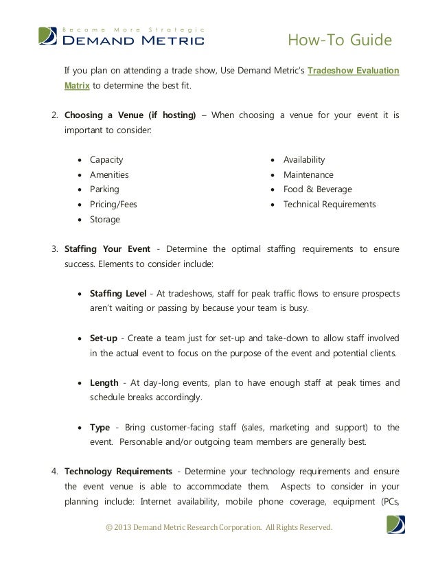executing an event marketing plan event marketing plan