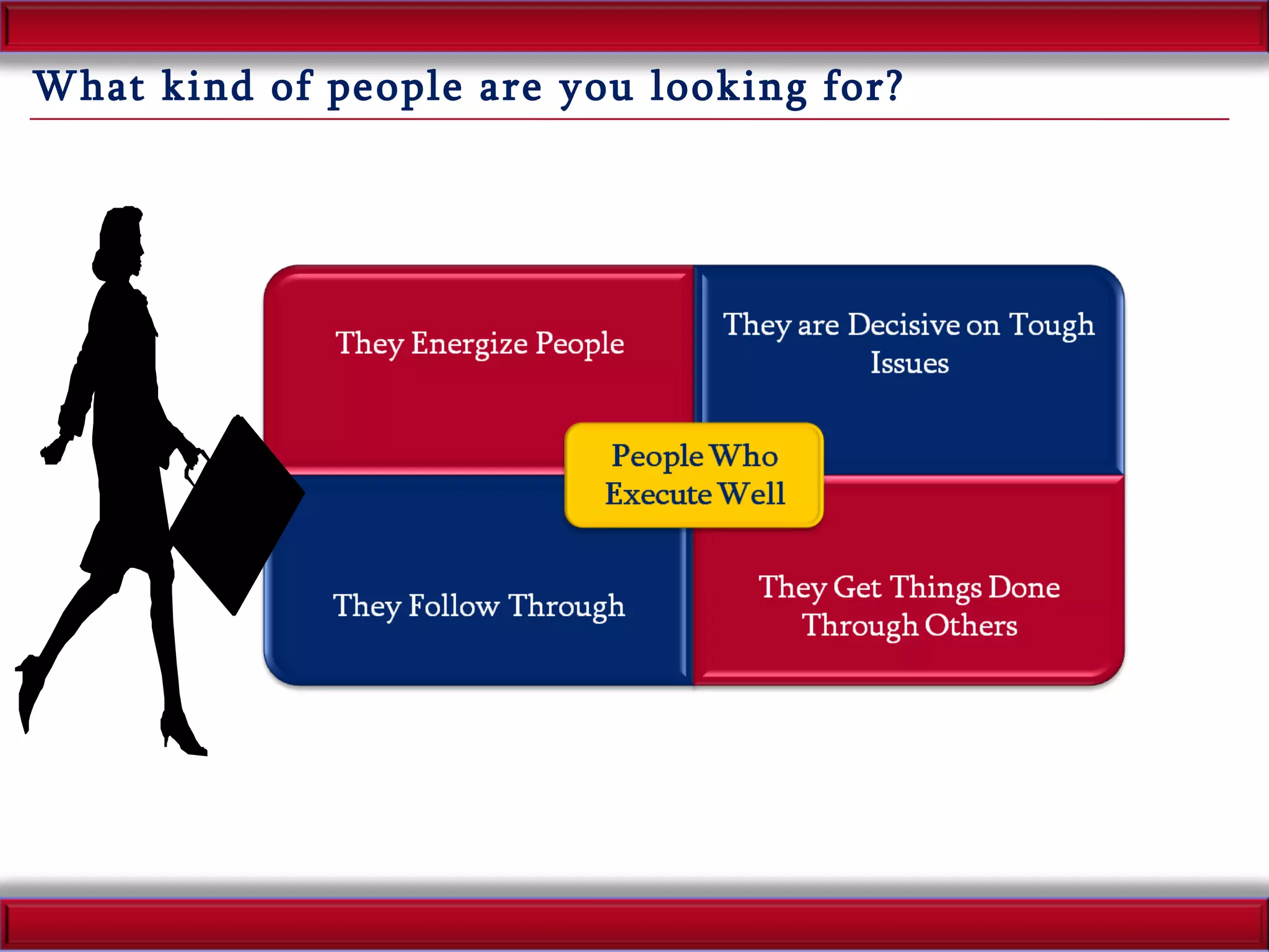 What kind of people are you looking for? 