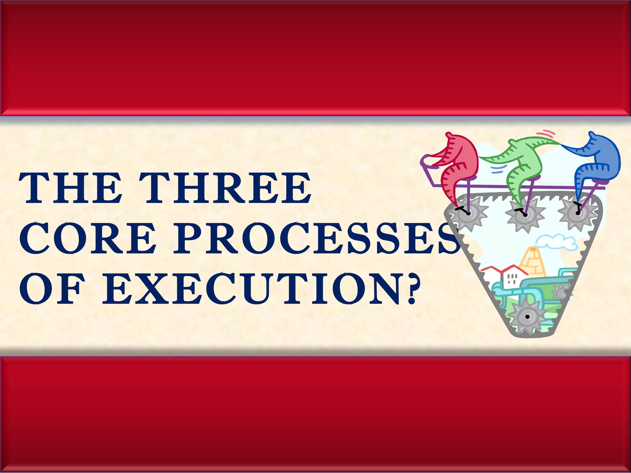 THE THREE CORE PROCESSES OF EXECUTION? 