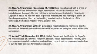Arresting Rizal execution of Rizal, how his last day happened and the affect of his ...