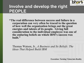 Execution turning vision into reality | PPT