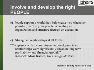 Execution turning vision into reality | PPT
