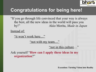 Execution turning vision into reality | PPT