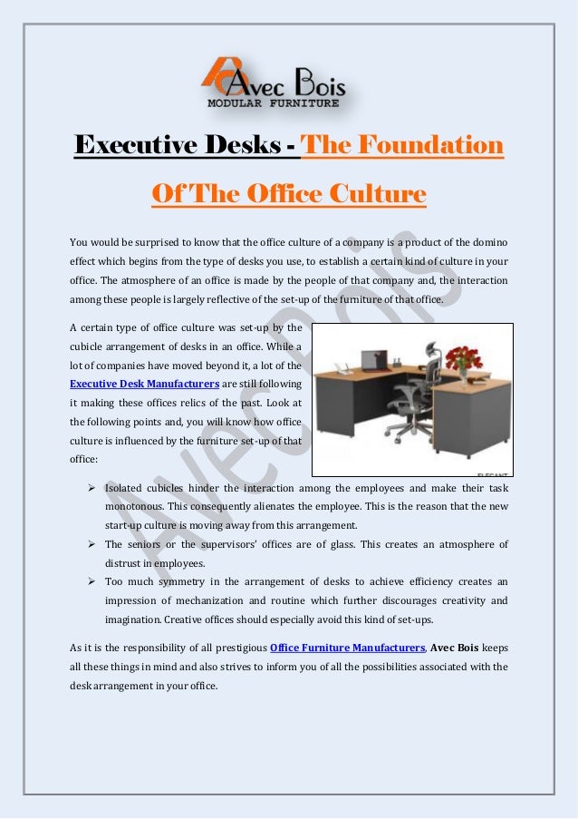 Executive Desks The Foundation Of The Office Culture