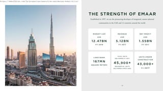 4 8
Established in 1997, we are the pioneering developer of integrated, master-planned
communities in the UAE and 12 countries around the world.
THE STRENGTH OF EMAAR
F Y 2 0 1 8
U S D
M A R K E T C A P
1 2 . 47 B N
F Y 2 0 17
U S D
R E V E N U E
5 .1 2 B N
F Y 2 0 17
U S D
N E T P R O F I T
1 . 5 5 B N
TOTA L U N I T S
D E L I V E R E D F Y 2 0 1 7
R E S I D E N T I A L U N I T S
D E L I V E R E D S I N C E 2 0 0 2
4 5 , 9 0 0 +
U N I T S U N D E R
C O N S T R U C T I O N
F Y 2 0 17
4 3 , 0 0 0 +
S Q UA R E M E T R E S
L A N D B A N K
1 67 M N
https://dxboffplan.com/fa/properties/executive-residences-dubai-hills/
 