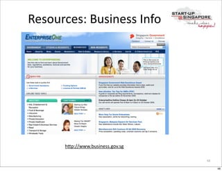 Resources:	
  Business	
  Info




        hCp://www.business.gov.sg

                                    48

                                         48
 