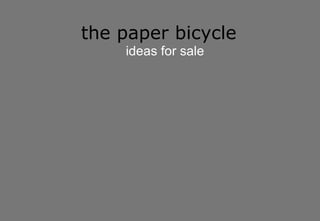 the paper bicycle ideas for sale 