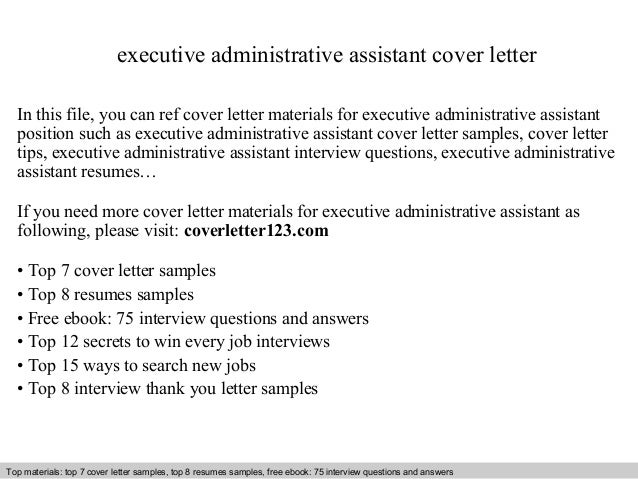 executive admin cover letter