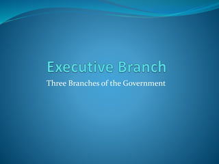 Three Branches of the Government
 