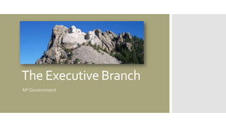 The Executive Branch
AP Government
 