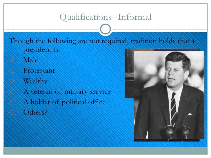 Executive branch Qualifications