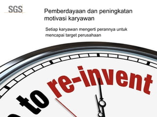 Copyright 2014 © DWI
Setiap karyawan mengerti perannya untuk
mencapai target perusahaan
Pemberdayaan dan peningkatan
motivasi karyawan
 