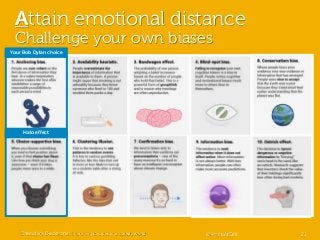 Attain emotional distance
Challenge your own biases
Executive Decisions: improving choices in a speedy world @AndreAtDell ...