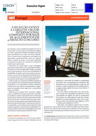 Tiragem: 19000                  Pág: 88
               Executive Digest   País: Portugal                  Cores: Cor

                                  Period.: Mensal                 Área: 20,82 x 25,03 cm²

ID: 35506696       01-05-2011     Âmbito: Economia, Negócios e.   Corte: 5 de 5
 