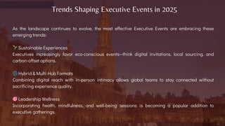 Executive Events: Elevating Leadership Experiences with Precision and ...