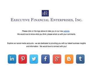Executive Financial Enterprises May Newsletter