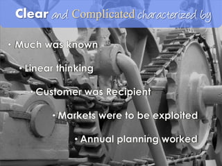 Clear and Complicated characterized by
 