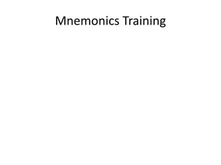 Mnemonics Training 
 