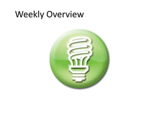 Weekly Overview 
 