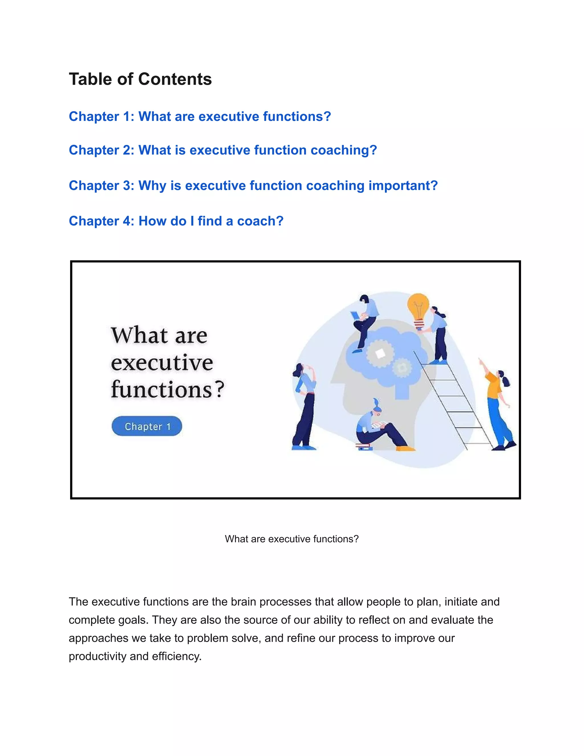 Executive Function Coaching The Definitive Guide 2023 Pdf