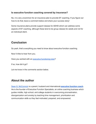 Executive function coaching The definitive guide (2023) | PDF