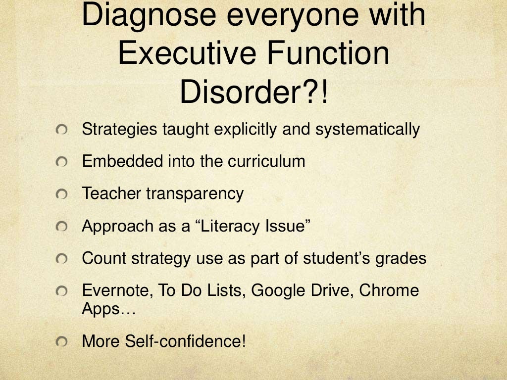 Executive function disorder
