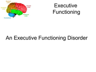 Executive  Functioning An Executive Functioning Disorder 
