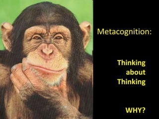 Metacognition:
Thinking
about
Thinking
WHY?
 