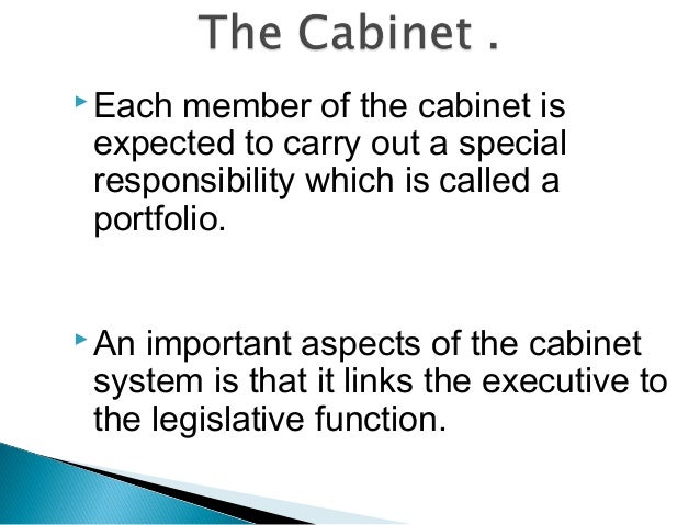 what makes up the executive arm of government