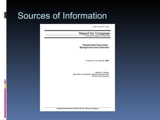 Sources of Information Sources of Information 