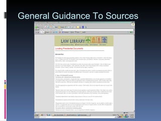 General Guidance To Sources 