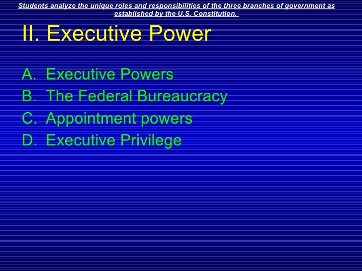 Executive Powers Part 1