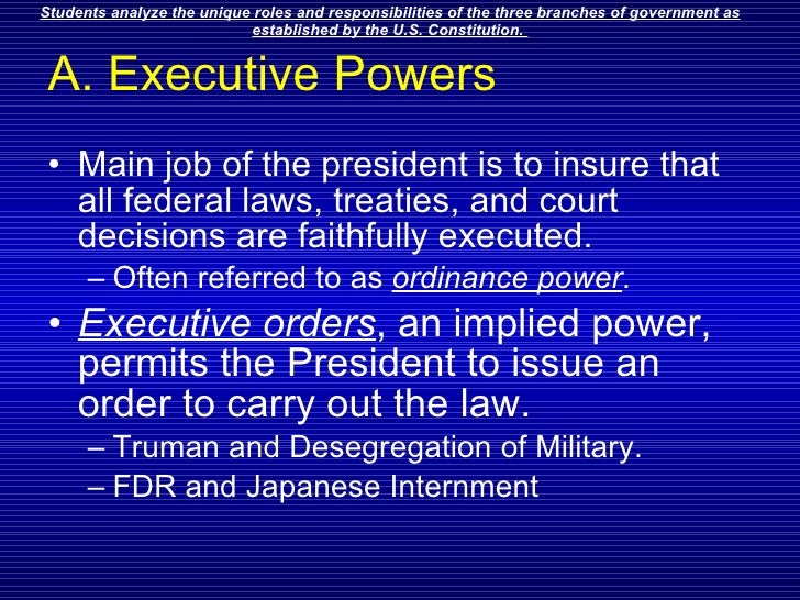 Executive Powers Part 1