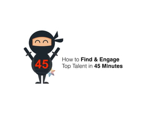 45
How to Find & Engage
Top Talent in 45 Minutes
 