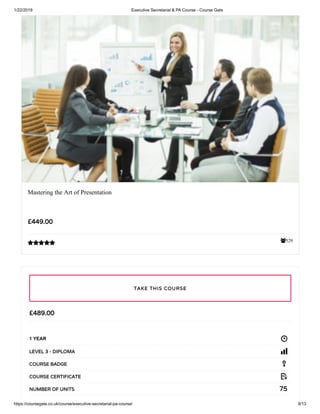 Basic Secretarial Course Executive Secretarial & PA Course - Course Gate | PDF